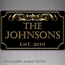 Personalized Family Name Established Year Custom Plaque 8&quot; x 12&quot; Aluminum Sign  - £14.21 GBP