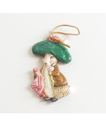 Beatrix Potter Benjamin Bunny Christmas Flat Ornament 1982 Schmid Ornament - £13.51 GBP