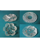 Mikasa Crystal Clear And Frosted Footed Bowl And Divided Tray -Pick One - $63.00