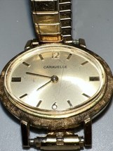 Women's Vintage Caravelle Watch Oval Watch Face Estate Jewelry - $25.00