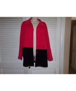 Vintage R&amp;K Originals faux suede black/red shacket size 12 Perfect condi... - $14.15 CAD