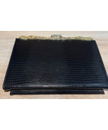 Vintage Serval Black Bejeweled Purse Clutch - $99.50 CAD