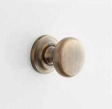 New 1-1/4&quot; Antique Brass Brass Round Knob with Beveled Round Base Plate by Signa - £11.53 GBP