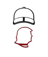 Trump MAGA Theme Baseball Hat Set Of 2 Cookie Cutters Made In USA PR9008 - $93.22 MXN