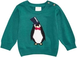 First Impressions Infant Boys Penguin Sweater, Trailing Vine Size 6-9 Months - £17.00 GBP