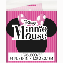 Disney Minnie Mouse Plastic Table Cover 1 Per Pkg Birthday Party Supplie... - $6.50