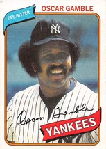 1980 Topps #698 Oscar Gamble New York Yankees ⚾ C - £0.75 GBP