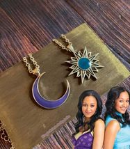 Twitches Necklaces Witch Pendant Matching Friendship Necklaces Halloween Twiligh - £51.43 GBP
