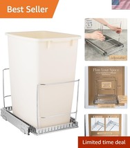 Versatile 11&quot; Under Cabinet Trash Can - Anti-Rust Chrome Finish &amp; Full E... - $29.99
