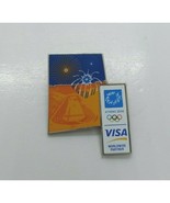 Vintage Visa Worldwide Sponsor Athens 2004 Olympics 1.25&quot; Lapel Hat Pin - $7.42 CAD