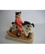 Sebastian Miniature, Ride to the Hounds, Boy on Rocking Horse, SML214, C... - $618.81 MXN