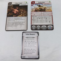 (3) Star Wars Imperial Assault Bantha Rider Villain Pack Cards - $13.87 CAD