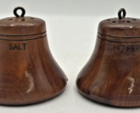 Vintage Retro Salt and Pepper Shakers Wooden Bell Shape U260/54 - £12.01 GBP