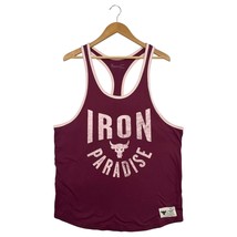 Under Armour Project Rock Tank Top Mens L Maroon Iron Paradise Muscle Wo... - $557.31 MXN