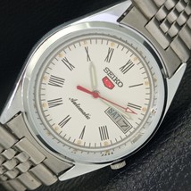 Japan Refurbished Seiko 5 Automatic 7009A Mens White Dial Watch a427271-1 - $41.99