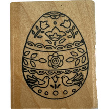 Easter Egg Decorated Flowers Birds Rubber Stamp Embossing Arts Vintage 1... - £5.39 GBP