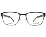 TLG Gafas Monturas NU054 C01 Marrón Negro Cuadrado Completo Borde 55-19-140 - £70.28 GBP