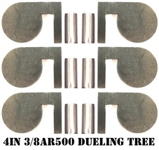 4"x 3/8" AR500 Steel Shooting Range Targets Dueling Trees Metal Paddles w/tubes - £62.72 GBP