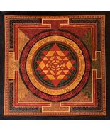 SRI YANTRA/SRI CHAKRA MANDALA OIL VARNISHED MASTERPIECE NEWARI THANGKA P... - $141.07