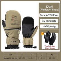 LDSKI Ski Gloves Winter Warm Waterproof  Cotton Touch Screen Zipper Half-Opening - £131.20 GBP