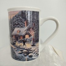 Thomas Kinkade Coffee Mug Winter Evening Dusk 2012 4&quot;1/2 - £10.27 GBP