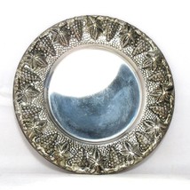 Godinger Silver Plate Art Grape Coaster 5&quot; Saucer Silver-plated - £14.98 GBP