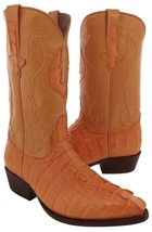 Cowboy Western Boots Leather Genuine Crocodile Tail Mango J Toe Botas - £181.91 GBP