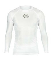 Fuji Sports Baseline IBJJF Ranked BJJ Jiu Jitsu Long Sleeve LS Rashguard - White - £35.62 GBP