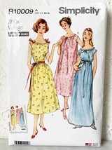 Simplicity 1950s Vintage Nightgowns Sleepwear Sewing Pattern R10009 Misses XS-XL - £7.46 GBP