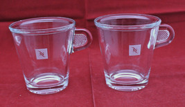 Nespresso Glass Collection Clear Demitasse Espresso Coffee Mug Cup Set of 2 (B) - £31.80 GBP