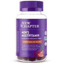 New Chapter Men’s Multivitamin Gummies, 66% Less Sugar, Men’s Gummy Vita... - $14.84