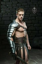 Medieval Shoulder Armor for Gladiator Cosplay Skirt, LARP Fantasy Armor Leather - £131.21 GBP