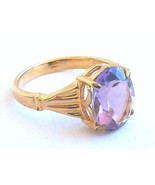 18 kt. Yellow gold - Ring - 3.50 ct Amethyst - £427.93 GBP