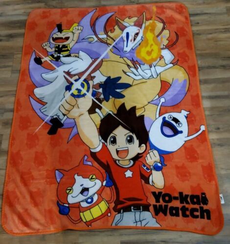 Yokai Watch Anime Throw Blanket 46x60 Super Plush Multicolor 2016 - $27.73