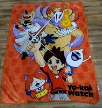 Yokai Watch Anime Throw Blanket 46x60 Super Plush Multicolor 2016 - £21.80 GBP