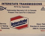 Interstate Transmission Vintage Business Card Tucson Arizona BC2 - $3.95