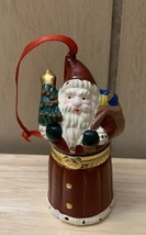 Vintage 1998 Hallmark Santa&#39;s Hidden Suprise / Trinket Box Ornament - £7.44 GBP