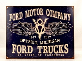 Ford Motor Company Centennial, 12.5 x 16 Metal Poster, Garage/Man Cave, ... - £7.79 GBP