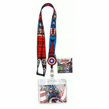 Marvel 68844 Captain America Lanyard with Zip Lock Card Holder, Multi Co... - £8.43 GBP