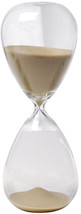 1 Hr. Tan 10&quot; Glass Hourglass Sand Timer - £24.45 GBP