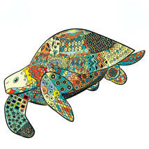 AnyGame Wooden Puzzle Multicolor Turtle Jigsaws fish Family Educational ... - £18.72 GBP+