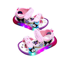 Kuromi Girls LED Lights Sandals Open Toe Toddler Beach Shoes Kids Pool F... - $23.95