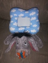 Disney Store Gray Eeyore Cloud Plush Picture Frame 3.5x2.5&quot; Photo Stuffe... - $23.75