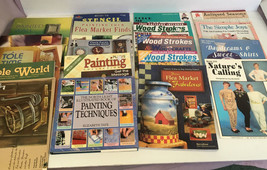 Craft 19 mixed wood and fabric stencil picture  painting magazine book b... - $21.08