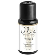 Ellia, Essential Oil, Vetiver 15mL | 100% Pure, Therapeutic Grade Aromatherapy - £17.96 GBP