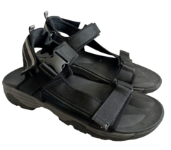 Ozark Trail Sandals Men’s  12 Open Toe Strappy Comfort MNOT22GN003 Black Fabric - £16.55 GBP