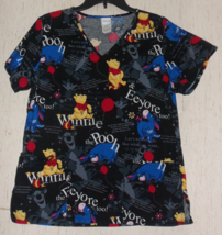 EXCELLENT WOMENS DISNEY &quot;Winnie the Pooh &amp; Eeyore too!&quot; SCRUBS TOP  SIZE S - $29.38 CAD