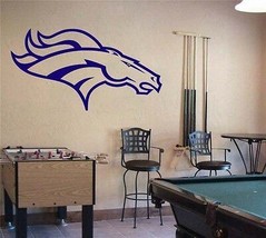 Denver Broncos Football Vinyl Wall Sticker Decal 48&quot;w x 28&quot;h - £35.83 GBP