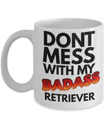 Retriever Mug &quot;Badass Retriever Dog Coffee Mugs&quot; Great Gift For A Golden... - £11.95 GBP