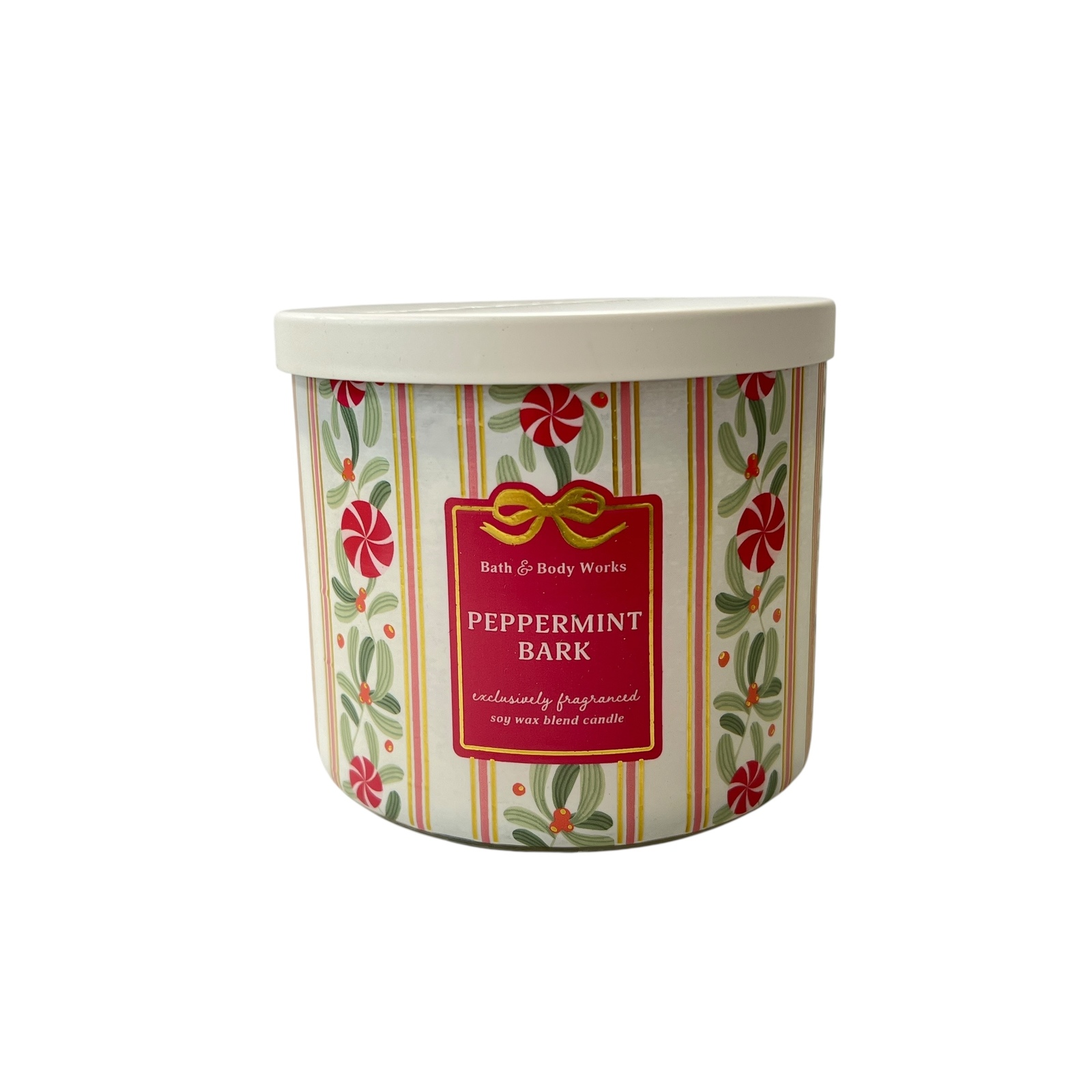 Bath &amp; Body Works Peppermint Bark 3 Wick Candle 14.5 oz - $31.68